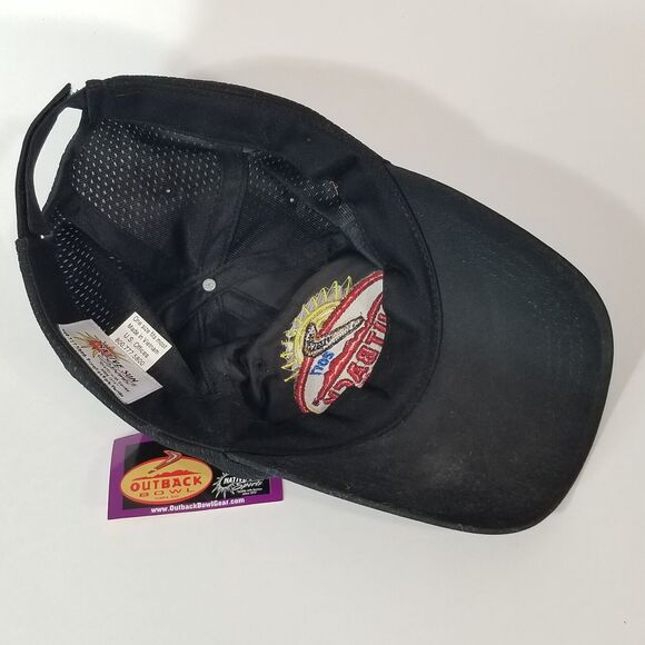 NCAA Outback Bowl cap hat 2017 Iowa Hawkeyes Florida Gators Black Strap Back NEW - Picture 7 of 8